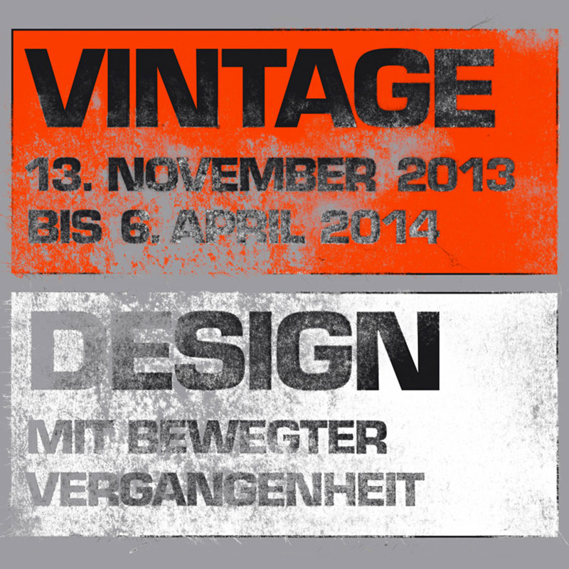 Vintage (Ausschnitt). Ralph Schraivogel, Ausstellungsplakat “Vintage“ im Museum für Gestaltung Zürich