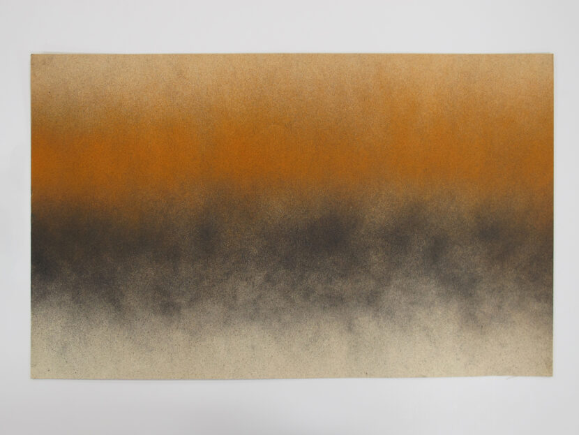 Bill Bollinger, Untitled (Orange/Black Spray Painting), ca. 1968, Kunstmuseum Liechtenstein, Vaduz © Estate Bill Bollinger